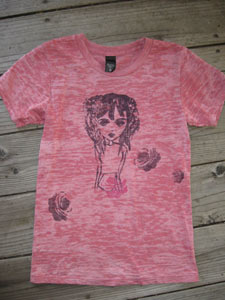 classic goth girl - faded cherry burnout tee