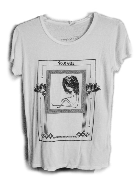 Furlesque white bamboo organic cotton tee solo girl he loves me from furlesque.com