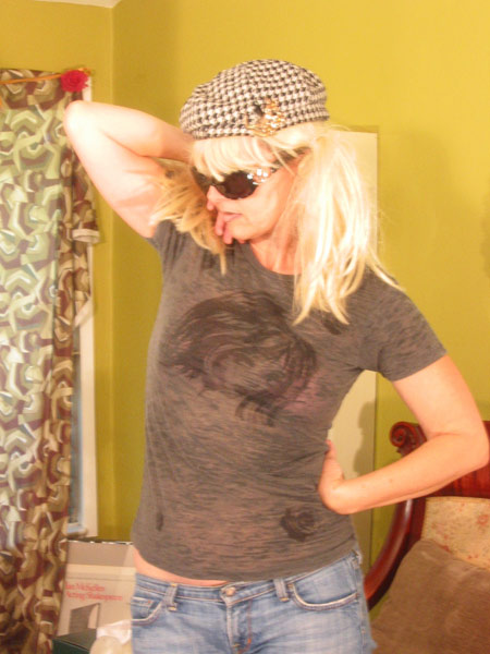 classic reflective girl - black burnout tee by furlesque :  indie clothing women womans tee