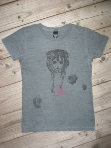 classic goth girl - black burnout tee