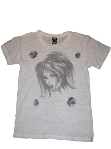 SOLD OUT Reflective Girl ~ white burnout tee