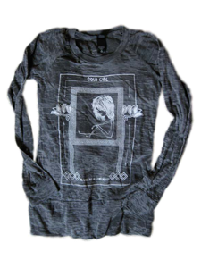 Black l/s raglan burnout tee ~ Furlesque solo girl he loves me