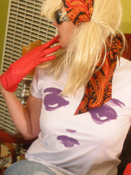 furlesque goth girl - white tee :  goth girl tees white
